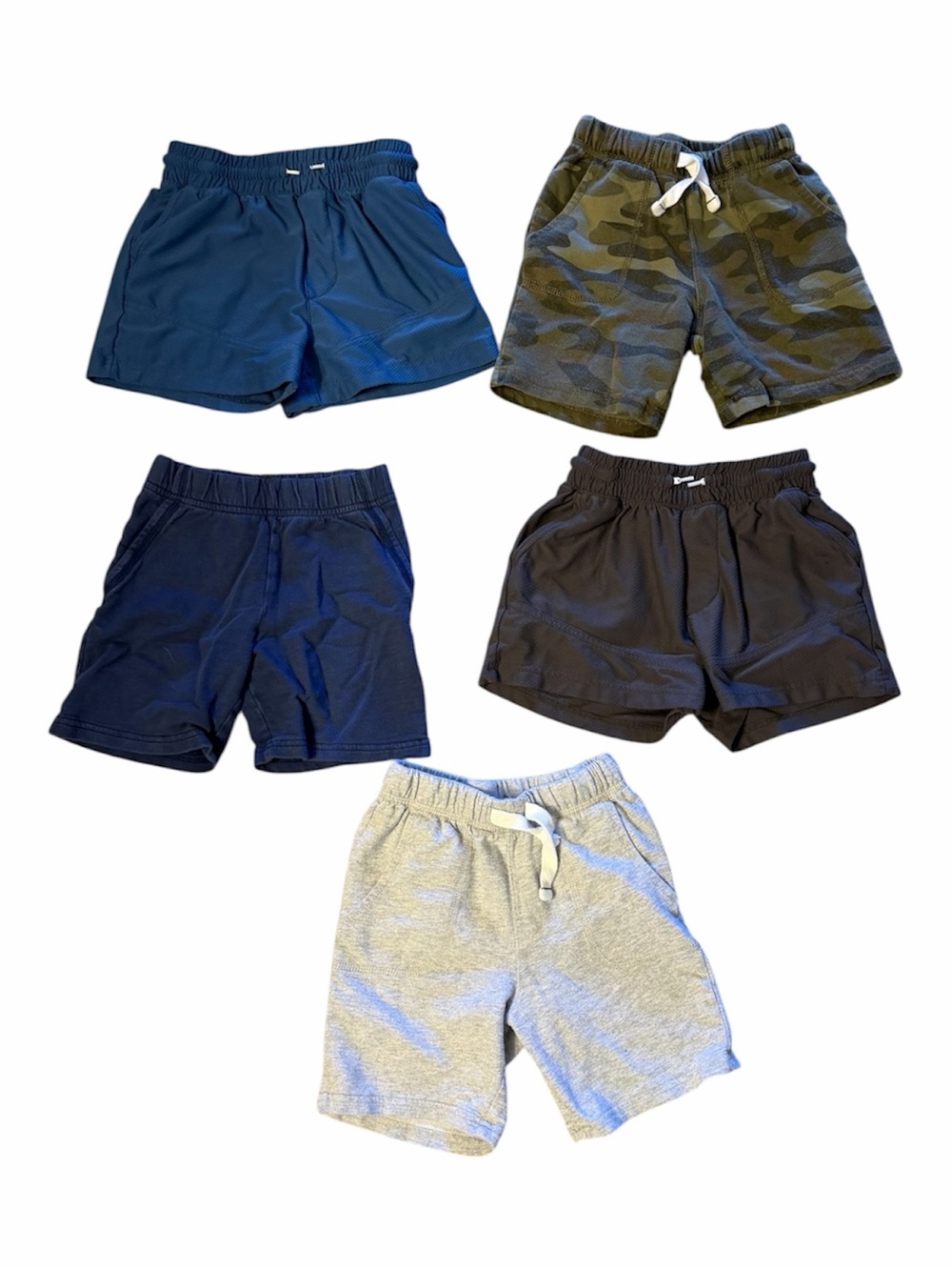 Carter's Boys 5-Pack Shorts - Navy, Olive Camo, Black, Gray